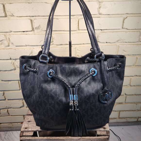 Nwot Michael Kors Jet Set Gathering Tassel Xl Tote Bag - Picture 3 of 12